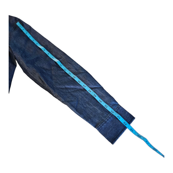 Fourteenth Place Medium Blue Denim Long Sleeve Shirt - Picture 7 of 7